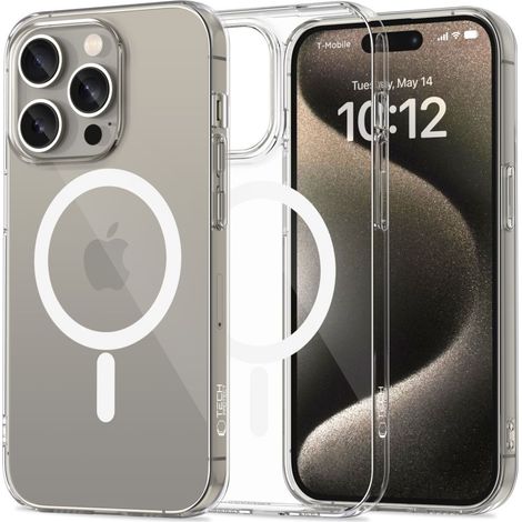 Funda Tech-protect Flexair MagSafe transparente para iPhone 15 Pro (1/5)