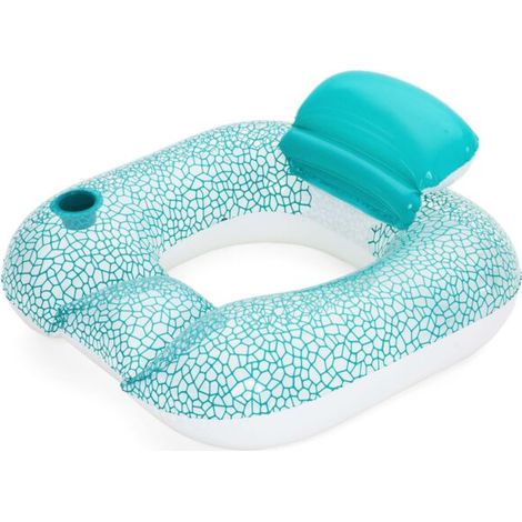 JSSEVN - Silla hinchable azul para piscina, 102 x 94 cm (1/5)