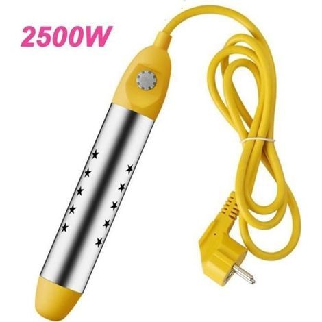 Thermoplongeur Chauffe-Eau à arrêt automatique électrique 2500W pour seaux piscines gonflables baignoires tout en plastique (1/4)