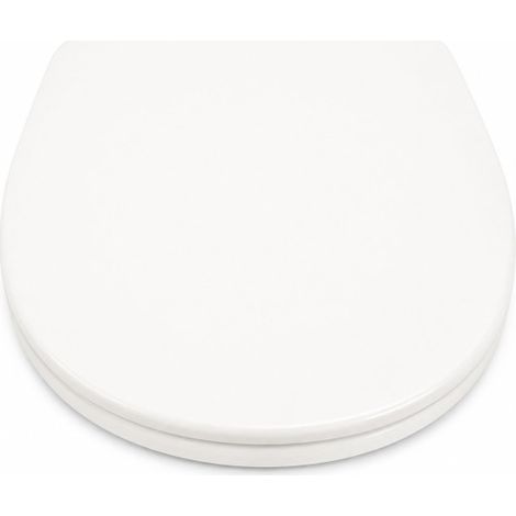 Abattant Toilette WC Duroplast avec Fermeture Ralentie Softclose Forme D Blanc - 001.20 (1/4)