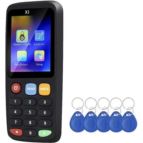 Décodeur/lecteur/enregistreur NFC RFID à puce intelligente X7 + 5 copieurs d'étiquettes porte-clés T5577, cartes de clonage de badges 125 kHz/13,56 MHz (1/5)