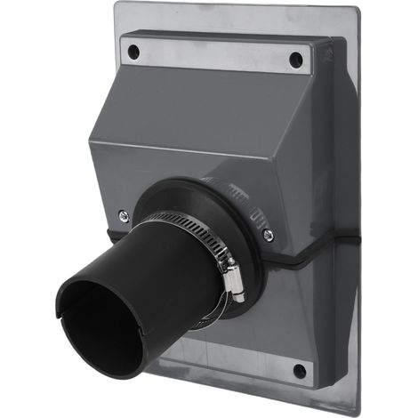 Kit de couvercle de passage de câble mural pour climatiseur split, en plastique, avec joint souple, pour climatiseur intérieur/extérieur (gris). (1/5)