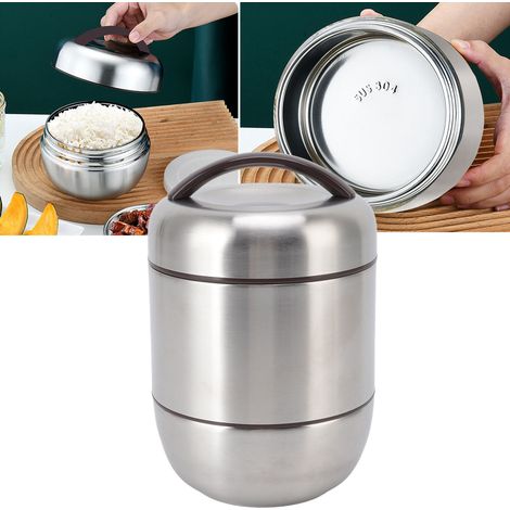 Isolierte Lunchbox aus Edelstahl 304, doppel- oder vierlagig isolierte Lunchbox, mehrlagige auslaufsichere isolierte Lunchbox (1/5)