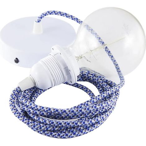 Lámpara colgante creative-cables pixel rx03 cable turquesa 1 metro (1/3)