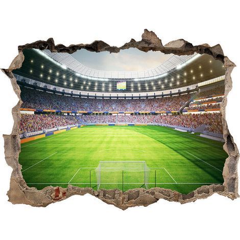 3D Sticker Mural de Salon,Stickers Muraux 3D Football Arène,Poster du Stade Chambre D'enfant,Autocollant Mural de Football Coloré Chambre Garçon,Autocollant Muraux Chambre Couloir Décor (1/5)