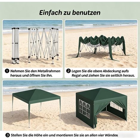 Pavillon de jardin pour cérémonie nuptiale, abri de terrasse extérieur, parfait pour réceptions et fêtes (structure seule)