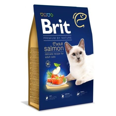 Croquettes pour chats BRIT PREMIUM BY NATURE ADULTE Saumon 1,5 kg