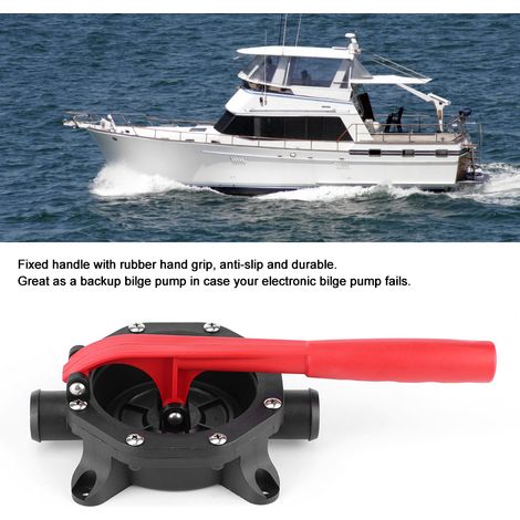 Pompe manuelle à diaphragme 720GPH pour bateau, auto-amorçante transfert d'eau marine. (1/5)