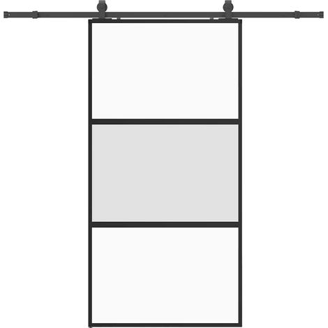 Maison Exclusive - Schiebetür mit Beschlag Schwarz 102,5x205 cm H