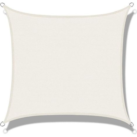 Voile Ombrage PEHD 2x3m Crème UV pour Terrasse Jardin (1/3)