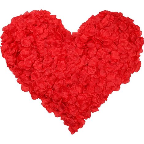 Petales De Rose - Non Tissé - 5 À 6 Cm - Pour Mariage Décoration Romantique Fête Saint-Valentin - 1200 Pièces (1/5)