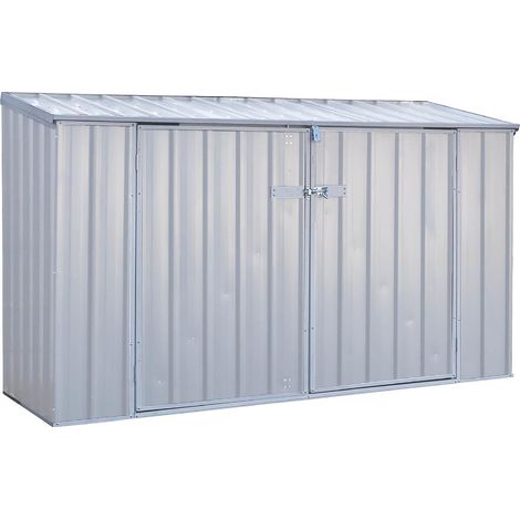 Absco 7 x 3 Woodland Metal Bike Store Silver (1/5)