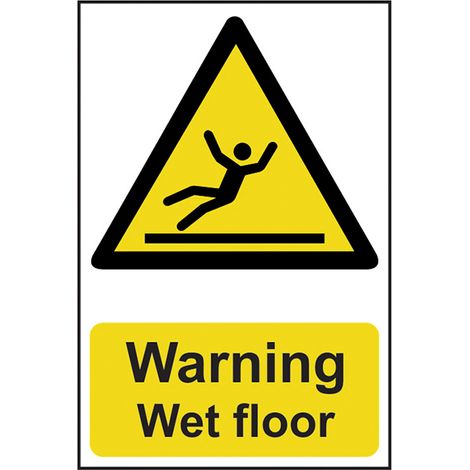 Warning Wet Floor - PVC 200 x 300mm SCA1107