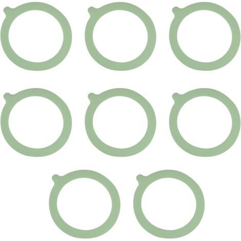 Joints de rechange en silicone, 8 joints en silicone pour bocaux, joints en caoutchouc étanches et hermétiques, joints en caoutchouc standard pour bocaux de stockage Mason, bocaux en verre (ve (1/5)