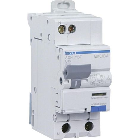 Hager ADC710F Interruttore differenziale 30 mA Tipo C Neutro