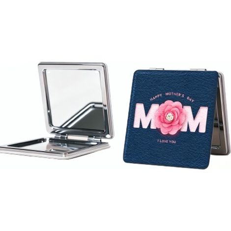 Miroir De Maquillage - Double Face - 10x Et Naturel - Carré Pliable - Pour Voyage Et Sac À Main - 1 Unidad (1/5)