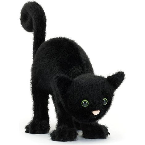 Figurine de collection en peluche Chat effrayant 20 cm objet décoratif cadeau pour amoureux des chats