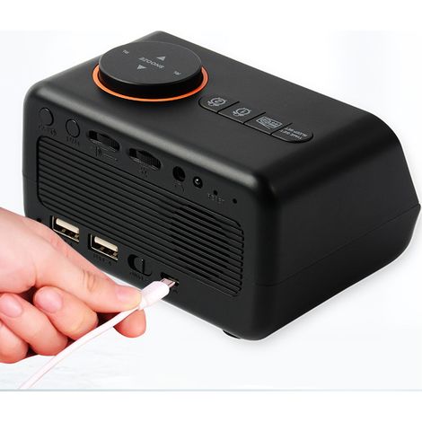 Radio-réveil multifonction avec LED, minuterie musicale, radio FM rechargeable, noir. (1/5)