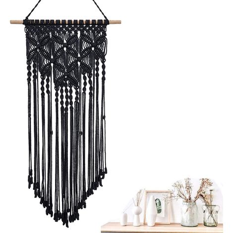 Décoration murale bohème en macramé, tapisserie tissée à la main, idéale pour la chambre, le bureau ou la maison. (1/4)