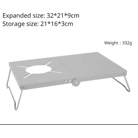 Table réchaud de camping portable et pliable en forme d'araignée, mini table en acier inoxydable pour thé, café, barbecue et pique-nique, réchauds de cuisine portables (1/4)