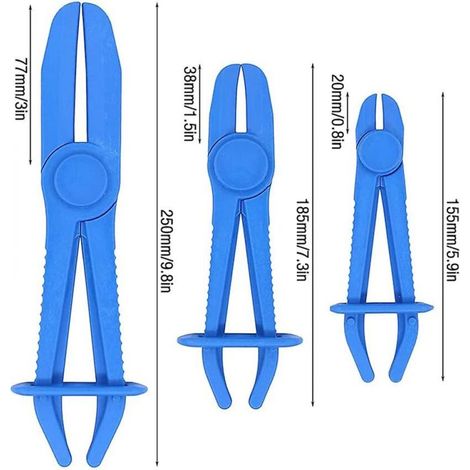 Colliers de serrage, 3 pièces, colliers de serrage, pinces pour colliers de serrage, colliers de serrage, colliers de serrage pour liquide de refroidissement, 155, 185, 250 mm (1/3)