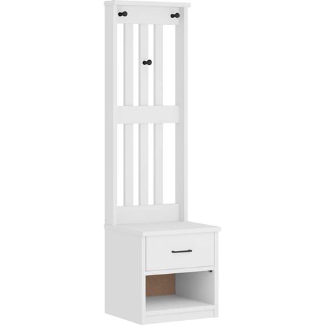Albero da Ingresso SANDNES Bianco 45x40x159,5 cm Legno di Pino vidaXL (1/5)