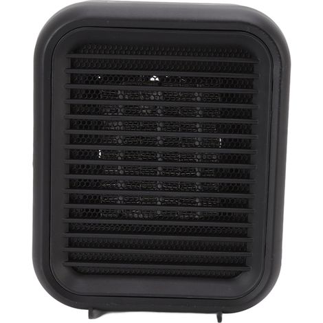 800-W-Heizlüfter, schwarz, klein, Keramik, kippsicher, ABS, elektrisch, für Zuhause und Büro, EU-Stecker 220–240 V (1/5)