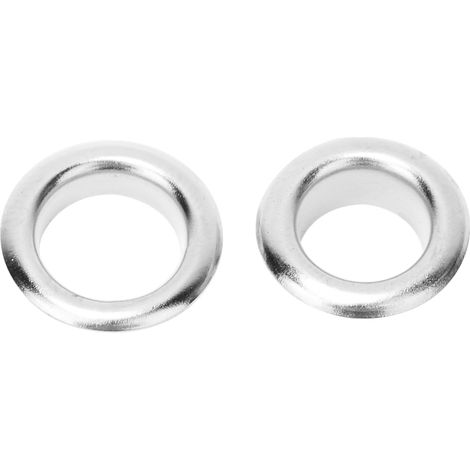 100 jeux de rivets à œillets métalliques de 8 mm, œillets en laiton, pour chaussures, sacs, vêtements, accessoires, argent (1/5)