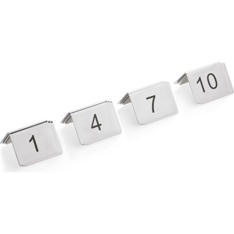 Numéro de table 1-12,5 x 5 x 5,5 cm inox - Was Germany