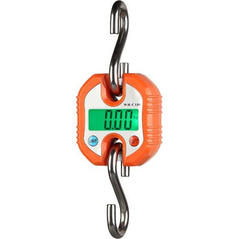 Balance numérique suspendue 150 kg / 330 lb, balance portable pour grue, rétroéclairage LCD, crochet en acier, idéale pour la ferme, la pêche, la chasse, les marchés alimentaires et les travaux extéri (1/5)
