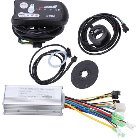 Contrôleur de moteur de vélo électrique 22A, variateur de vitesse standard 36V/48V avec panneau LEDS800 et accélérateur au pouce pour moteur de vélo de 500W (1/5)