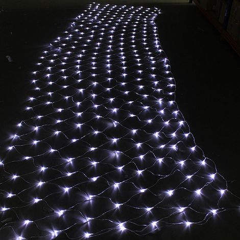 SWANEW Rete di Luci a LED. LED Catene Luminose 8 Modalità Impermeabile Energetico. Dimmerabile per Casa GiardinoTerrazza DIY bianco freddo 4.5x1.6M