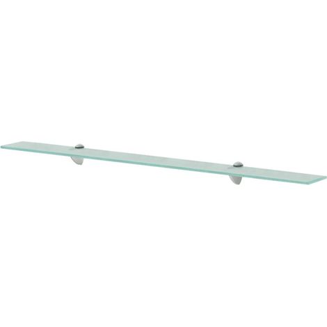 Étagère Tablette en Verre 100 cm transparent à fixer pour une décoration moderne et épurée (1/4)