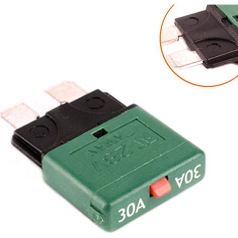 2PCS 30A Auto Sicherung/Medium Reset Sicherung Schutzschalter/Flachsicherung Sockel (1/4)