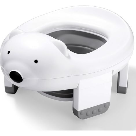 3-in-1 Portable Folding Travel Potty with 30 Bin Bags, Children's Toilet Seat for Home, Travel, Camping, Outdoors (1/5)