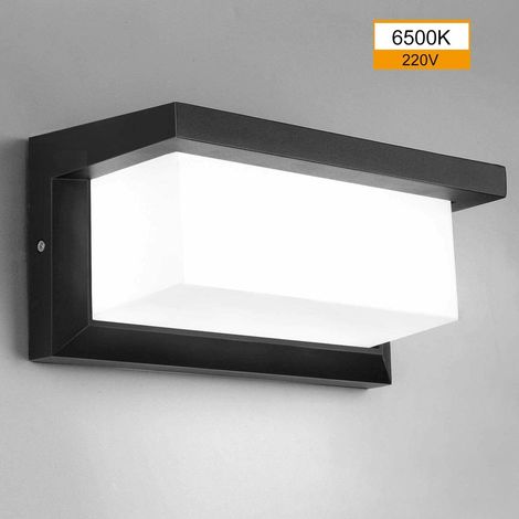 LED-Außenwandleuchte, Hofbeleuchtung, wasserdichte Außenbeleuchtung (kaltweißes Licht)