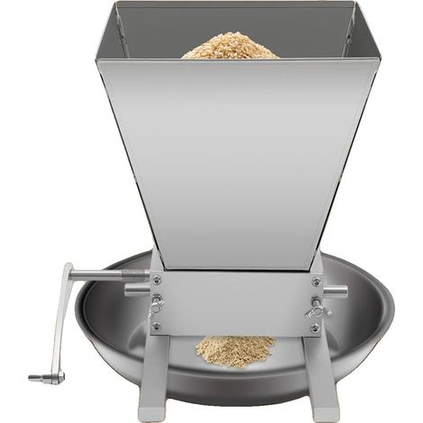 Macinino per cereali, distanza tra i rulli regolabile, doppia modalità di macinazione, argento (1/2)