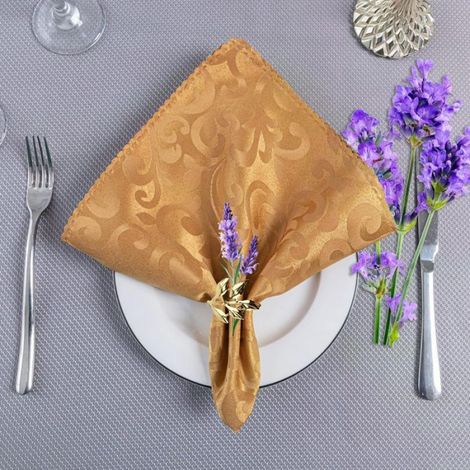 12PC Rond de Serviette Doré,Anneaux de Serviettede Feuilles en Alliage de Zinc,Ronds de Serviette de Table Noel,Décorations de (1/5)