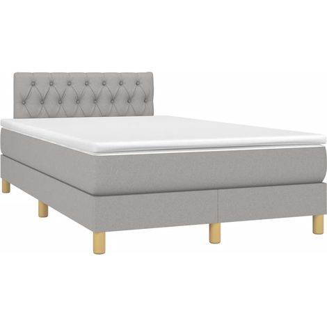 Maison Exclusive - Boxspringbett mit Matratze Hellgrau 120x190 cm