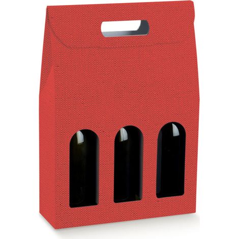 Scotton Scatola 3 Bottiglia 270 x 90 x 385 Mm Maniglia Finestra Lino Rosso 5 Pz