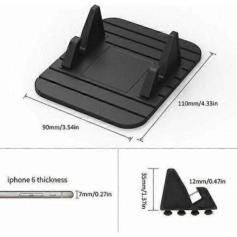 Support de tableau de bord antidérapant pour voiture, compatible avec les supports de téléphone GPS, noir, T-Audacity (1/4)