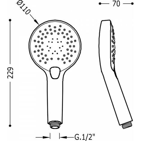 Douche massage 3 types de jet - TRES 29974905 (1/3)
