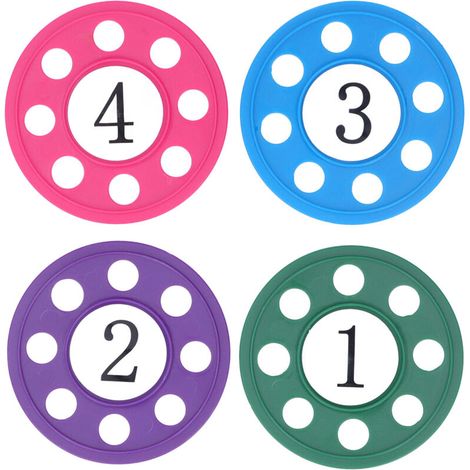 4 pièces Jouets de Plongée Ronds, Jeu de Lancer avec Grands Chiffres pour Entraînement de Nage, Jouet pour Piscine qui Coule (1/5)