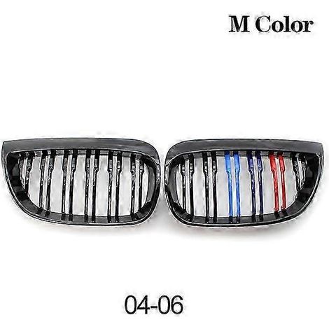 Calandre avant de voiture, style course, pour BMW Série 1 E81 E87 E82 E88 120i 130i 2004-2011, double grille à lamelles, accessoires de décoration pour véhicule (style M 04-06) (1/5)