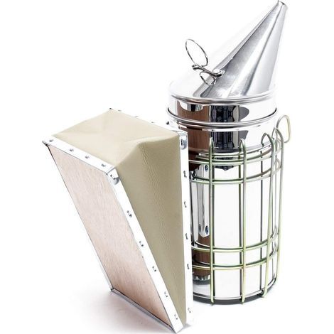 Fumoir d'abeille en acier inoxydable, fumeur d'apiculture, équipement et outils d'apiculture, outils d'apiculteur - marron (1/5)