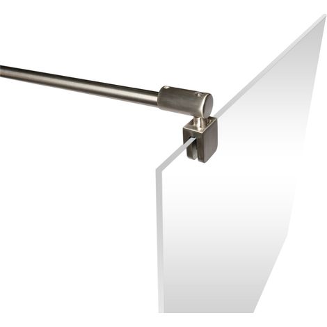 Schulte Stabilisator für 5-8 mm Glas, kürzbar und winkelbar, Haltestange für Glas/Wand Stabilisation, Wandhalterung für Duschwand, Edelstahloptik, Individuell kürzbar, 150 cm