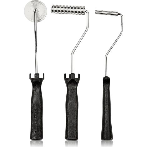 Lot de 3 rouleaux de plastification en fibre de verre, accessoires de rouleau en résine époxy, rouleau de plastification en alliage d'aluminium, rouleau de plastification en fibre de verre, pour (1/5)