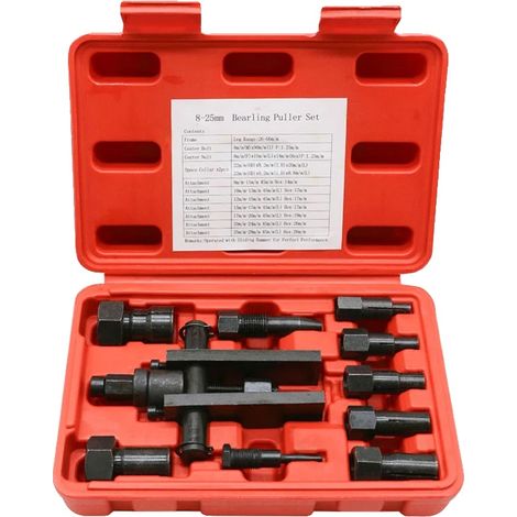 Extractor de rodamientos, diseño de dos mordazas, kit de herramientas de 10 piezas, 10 piezas (1/2)