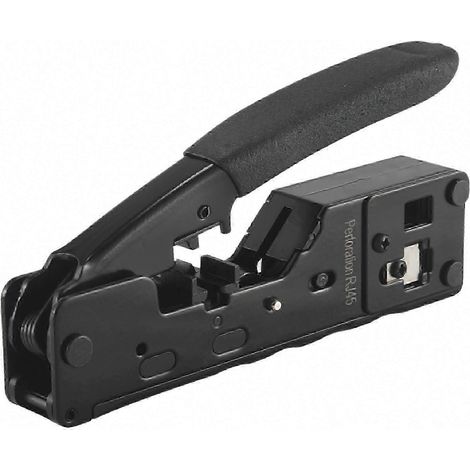 Pince à sertir traversante Cat5 Cat6 Cat7 compatible avec les connecteurs modulaires RJ45 RJ12 RJ11 et les câbles Ethernet EZ Crimp Tool (1/4)
