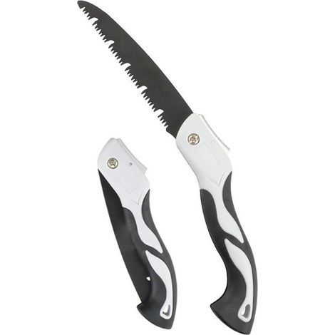 Scie à bûcheron Scie pliable Portable Pliante Ménage Scie à main Bois sec Scie à élaguer Outil de coupe pour le travail du bois Camping Jardinage Sécateur Sécateur Taille-arbre 1pcs (18cm) (1/4)